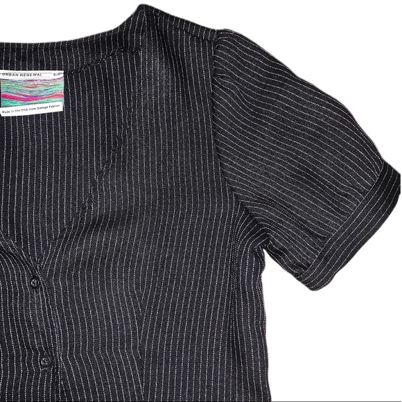 Urban Renewal Button Front Striped Mini Dress - Picture 6 of 7